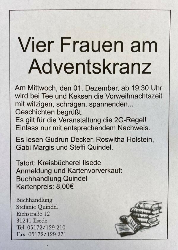 Vier Frauen am Adventskranz in Ilsede