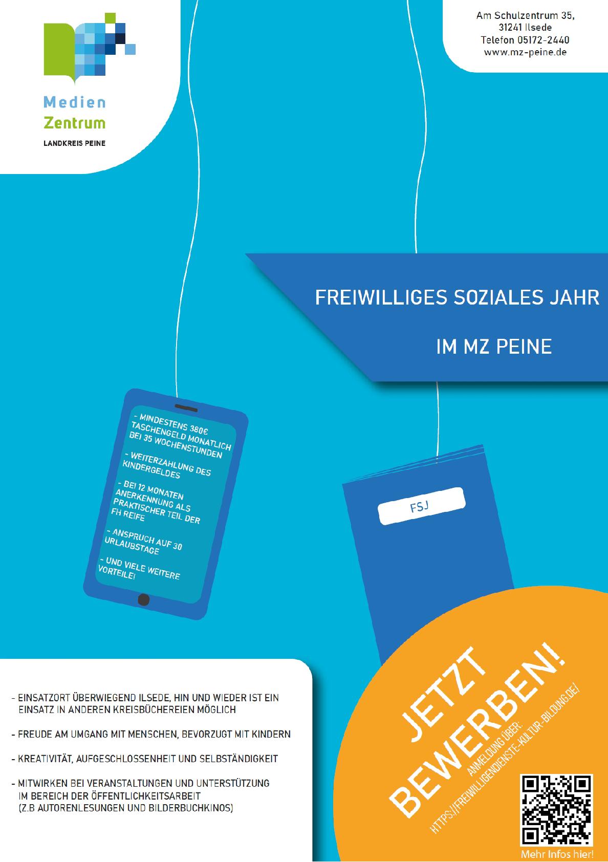 Freiwilliges Soziales Jahr (FSJ) Kultur im Medienzentrum / Medienzentrum Landkreis Peine